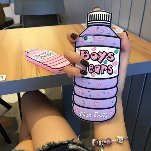 3d Boy tears phone bottle/ lick me case iPhone Samsung