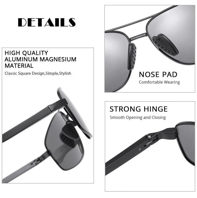 Angelo Ricci™ Classic Style Polarized Metal Frame Men Sunglasses