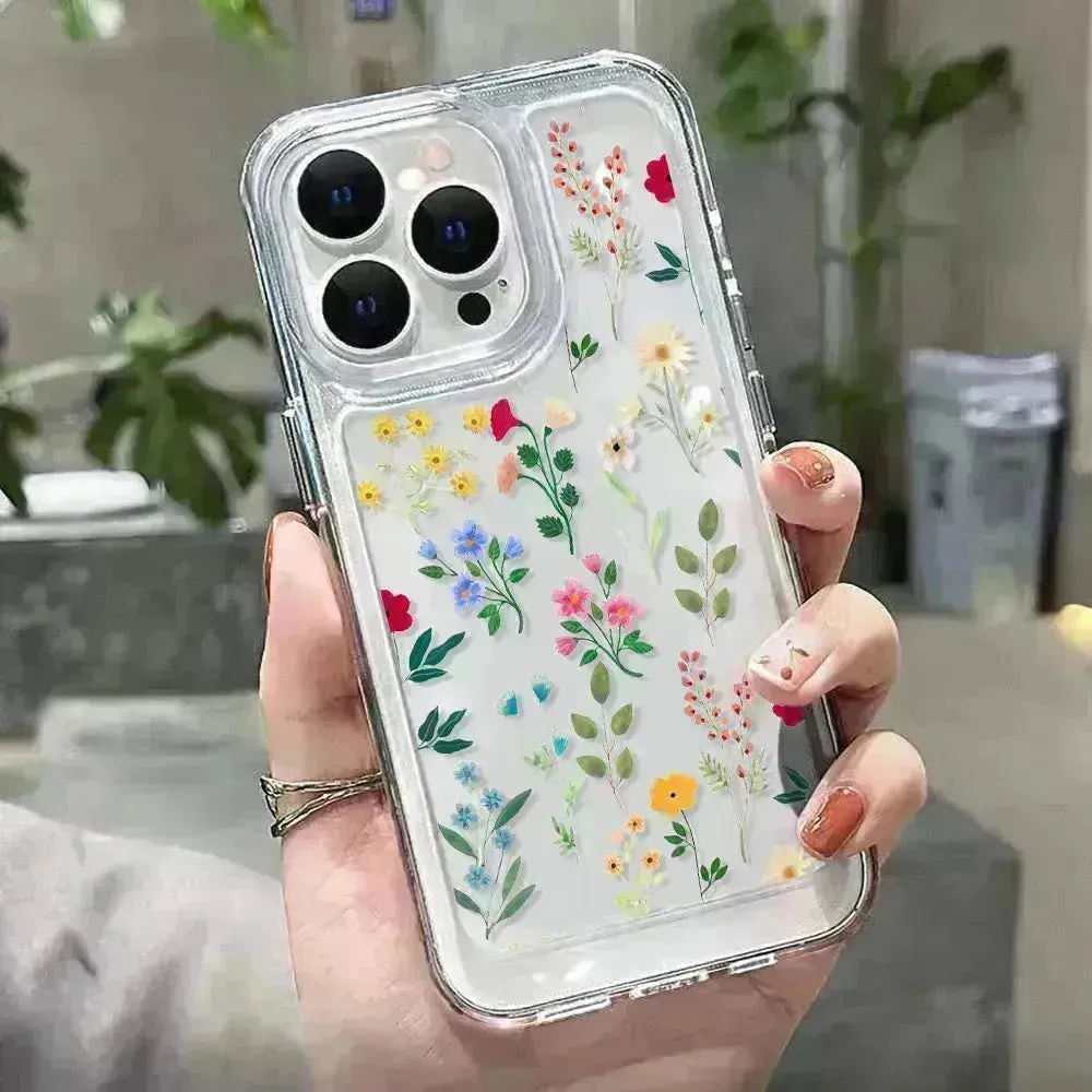Antique Flower Transparent Phone Case