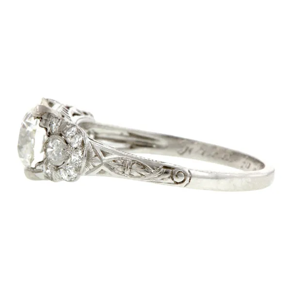 Art Deco Engagement Ring, Old Euro 2.01ct