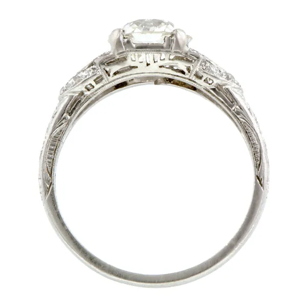 Art Deco Engagement Ring, Old Euro 2.01ct