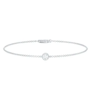 Bezel Set Diamond Chain Bracelet