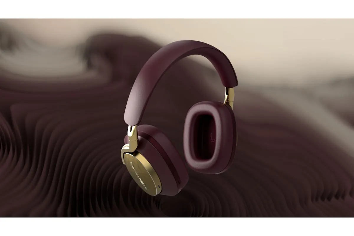 Bowers & Wilkins Px8 Over-Ear Noise Canceling Wireless Headphones | Royal Burgundy