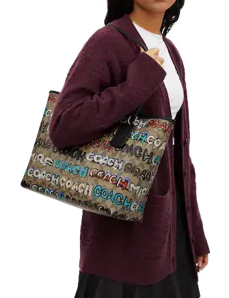 Coach Coach X Mint   Serf City Tote In Signature Canvas