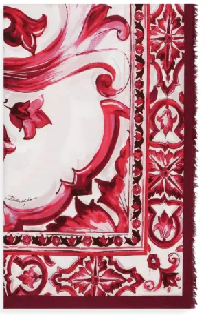 Dolce & Gabbana graphic-print fringed pareo