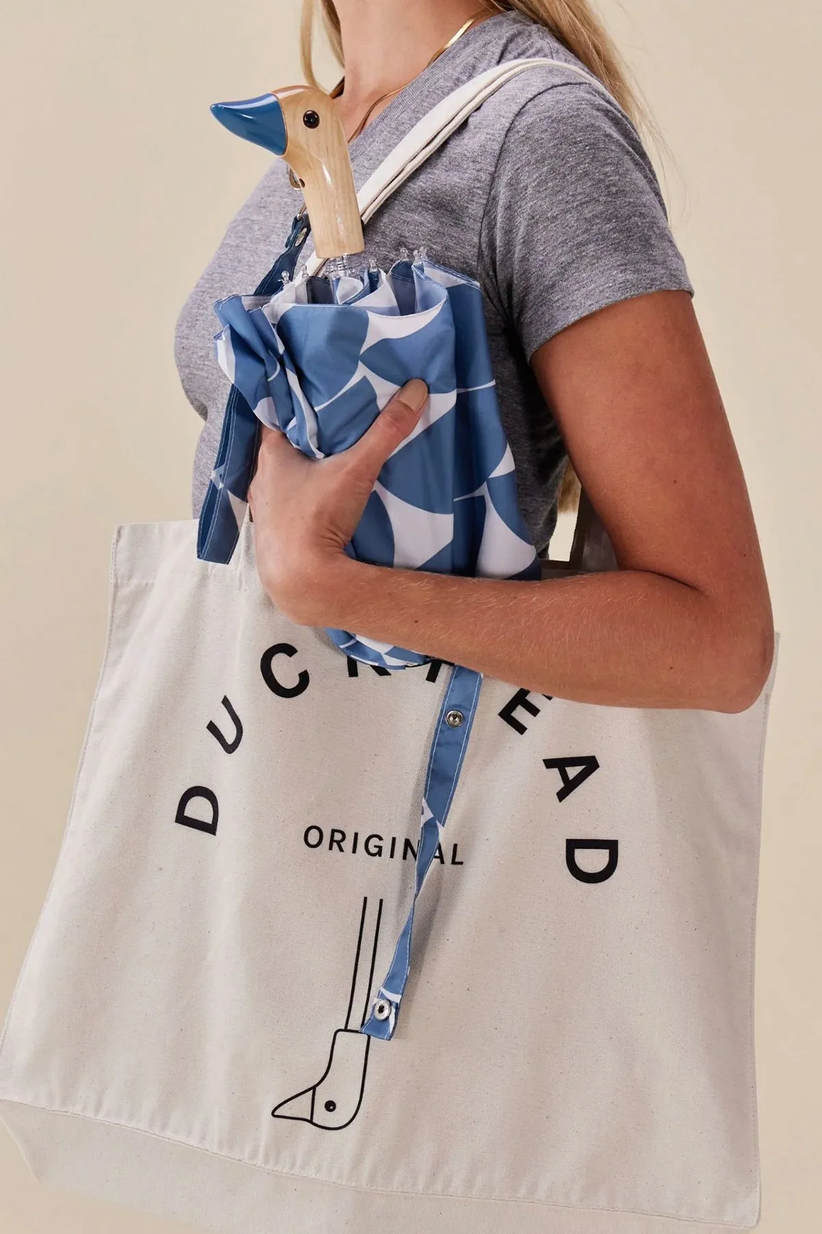 Duck Umbrella Compact Denim Moon