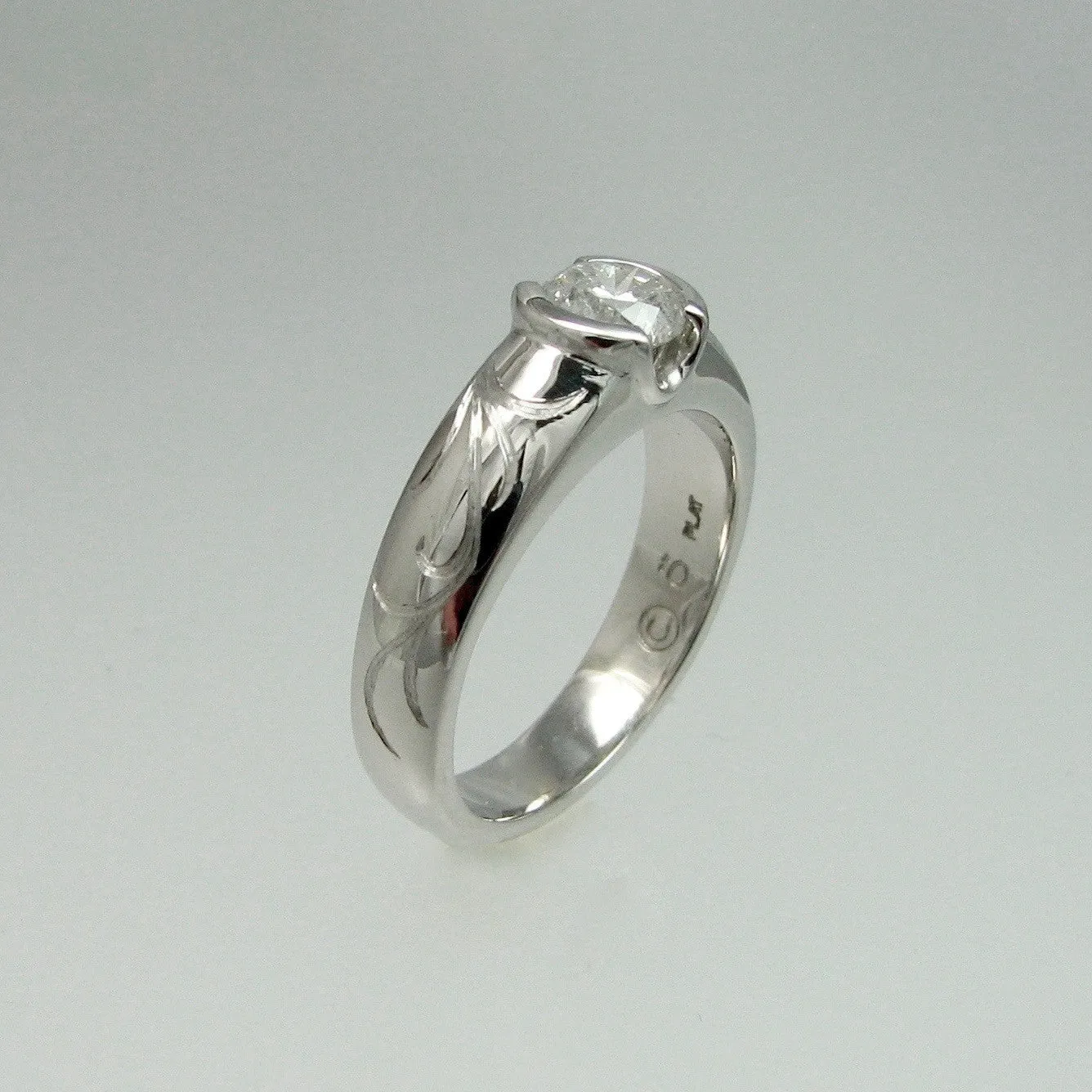 Engraved Omega Ring