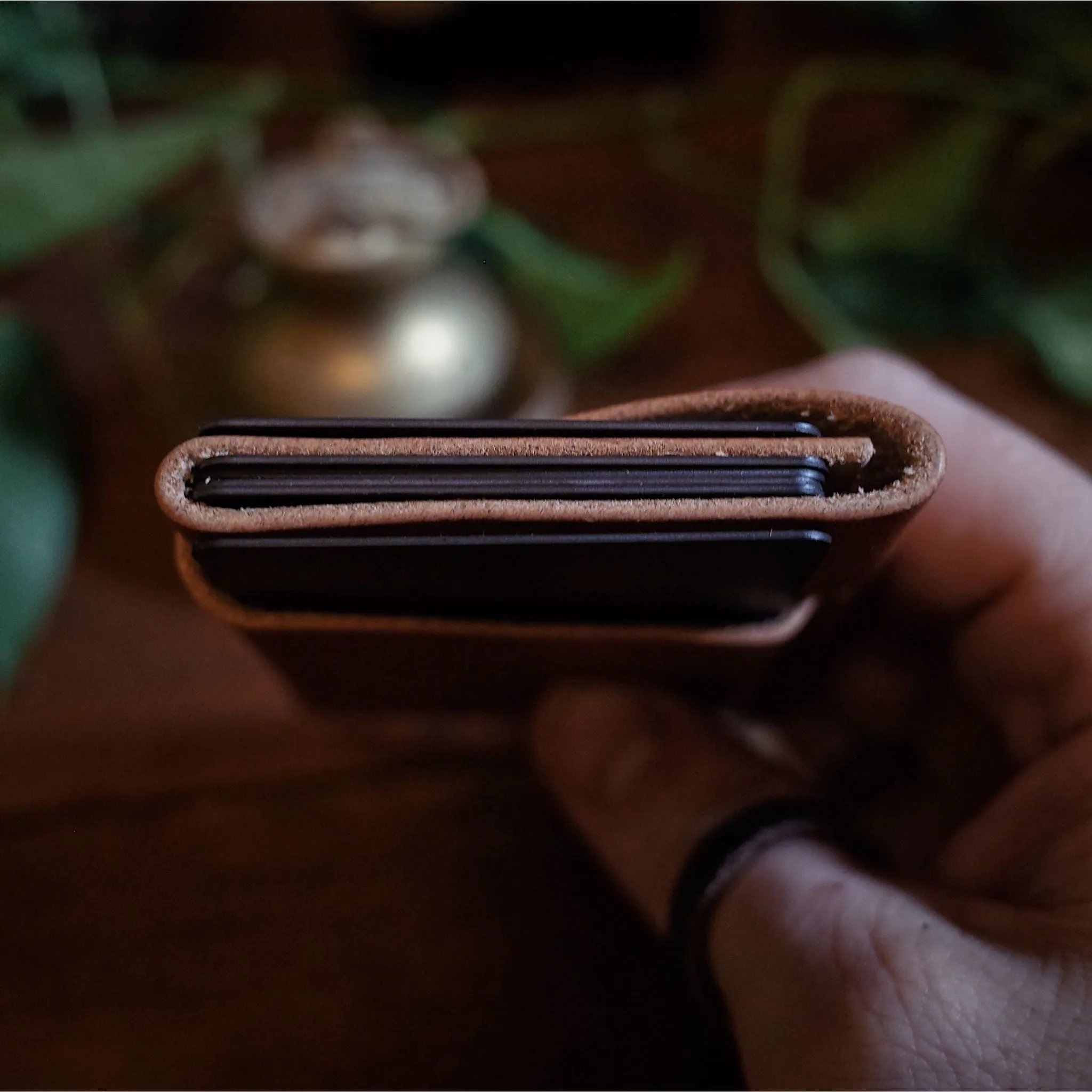 Gaspé Leather Cardholder – English Tan Edition