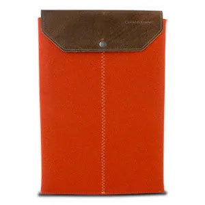 Graf & Lantz Felt Sleeve Case with Leather Flap for 15 MacBook Pro - Orange