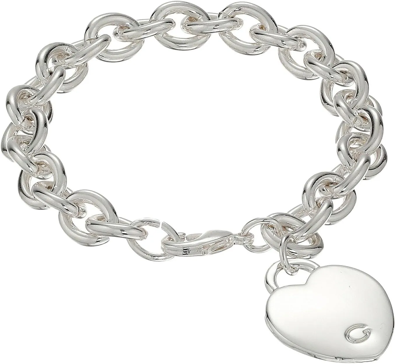 GUESS "Basic" G Logo Heart Link Bracelet