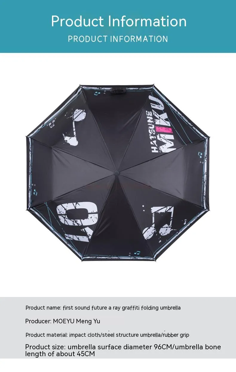 Hatsune Miku - Hatsune Miku Graffiti Automatic Folding Umbrella Moeyu