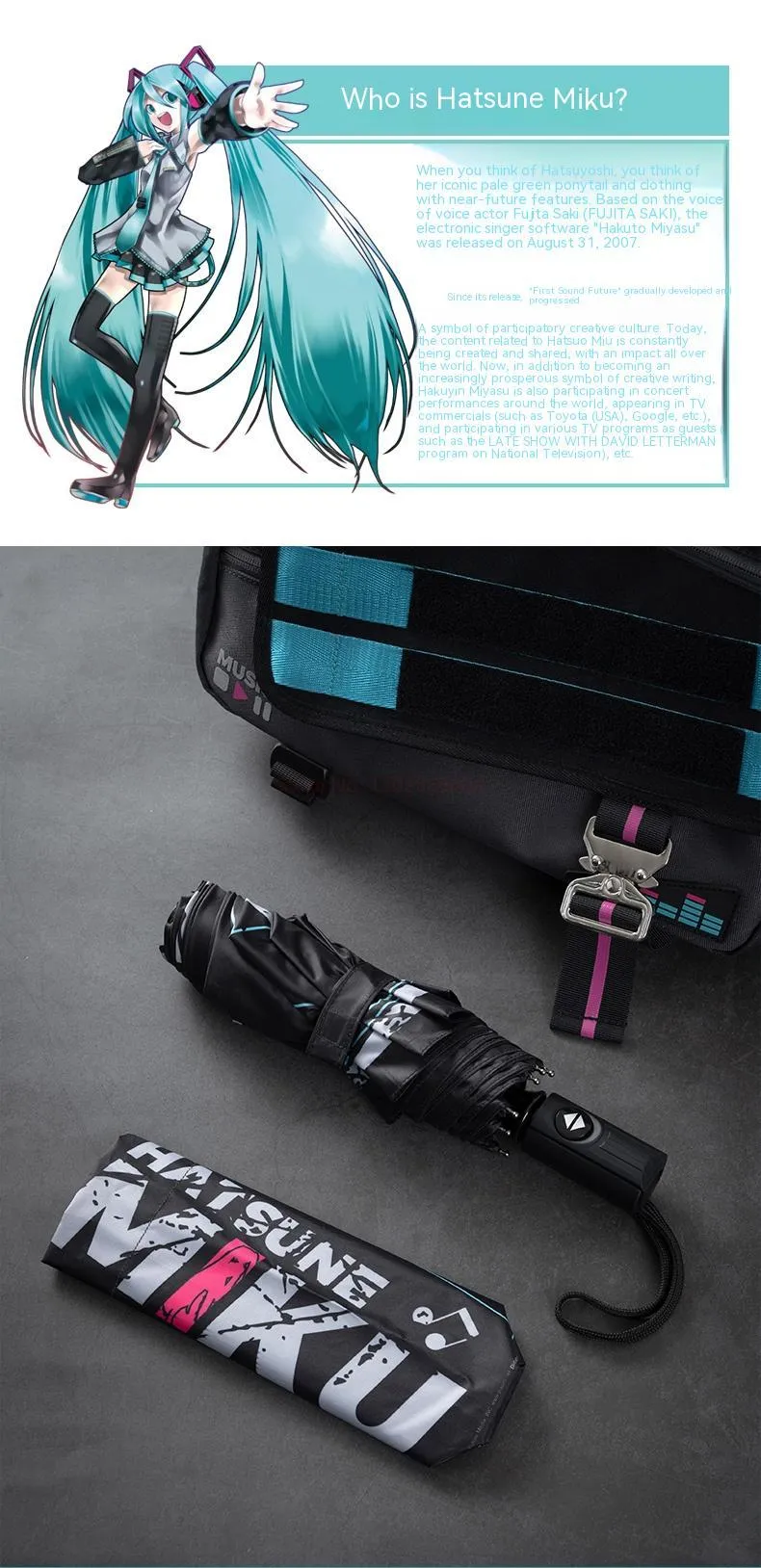 Hatsune Miku - Hatsune Miku Graffiti Automatic Folding Umbrella Moeyu