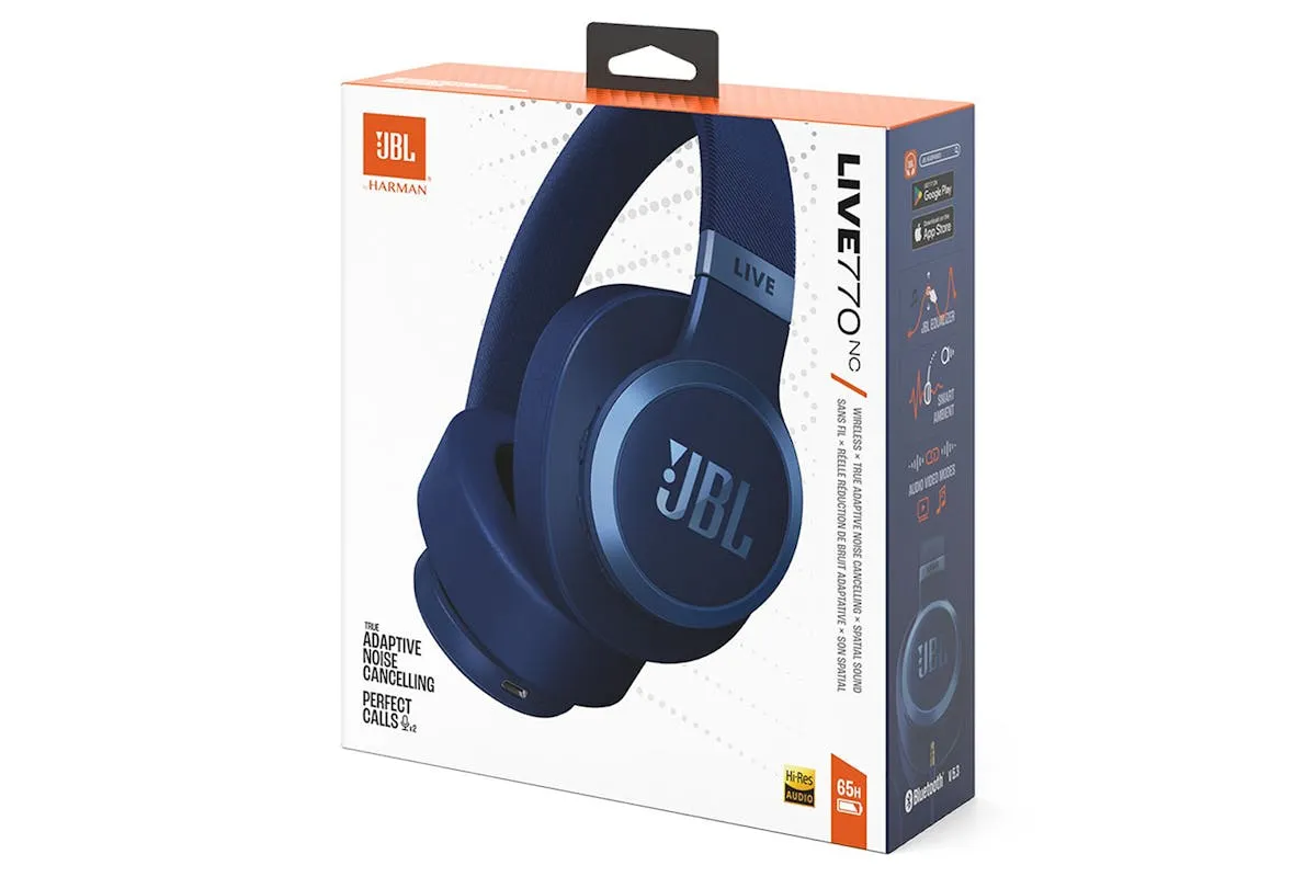 JBL Live 770NC Over-Ear Wireless Noise Cancelling Headphone | Blue
