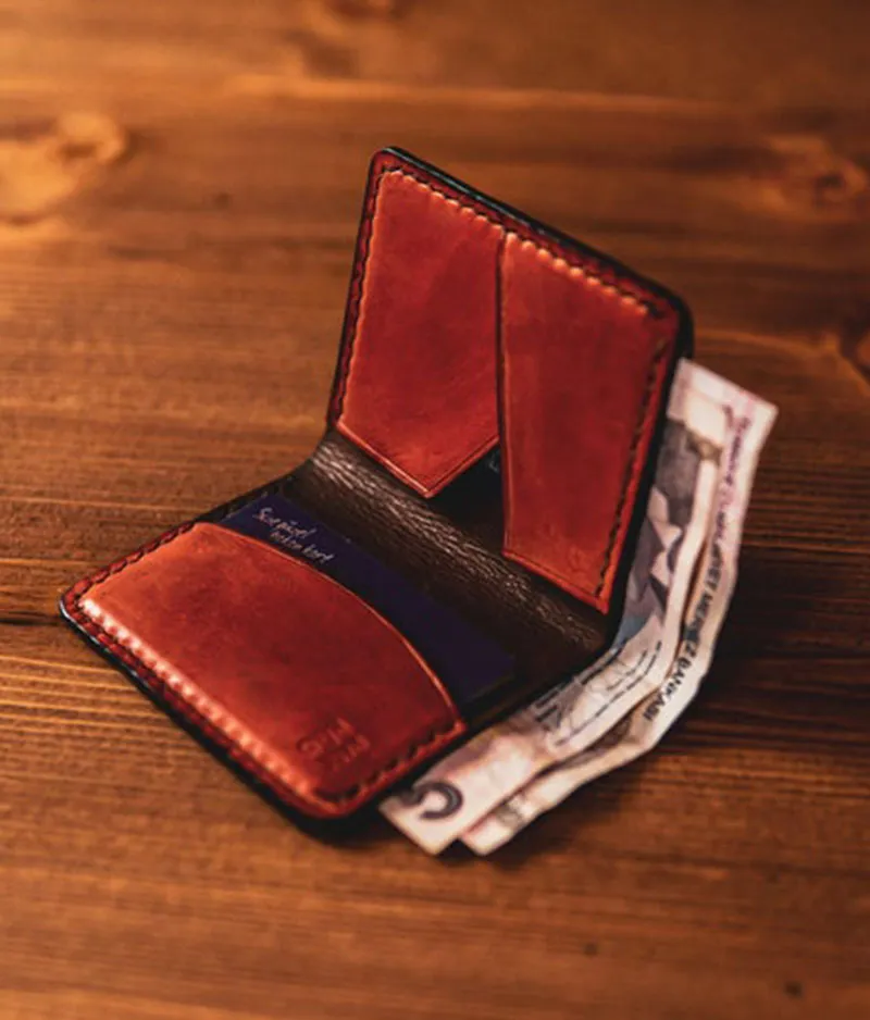 Mens Leather Bifold Wallet - Poleman