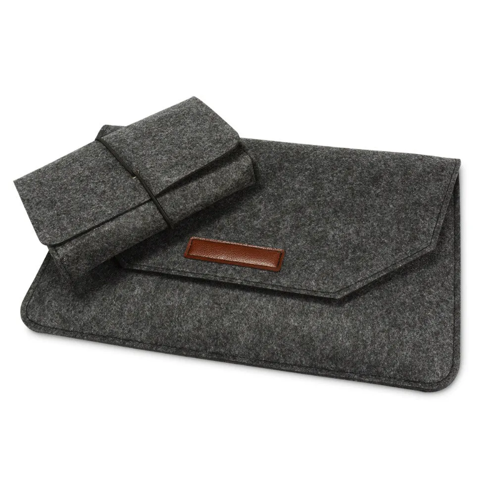 Merino Wool Laptop Sleeve 15-inch Set
