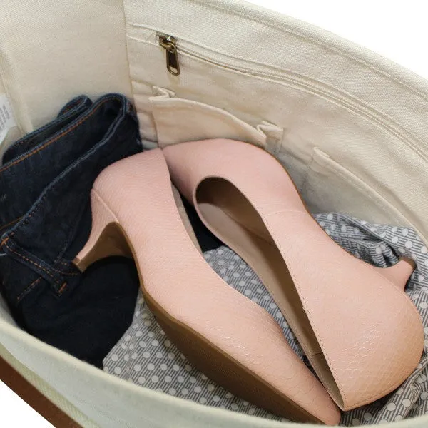 Monogrammed Essential Tote Natural