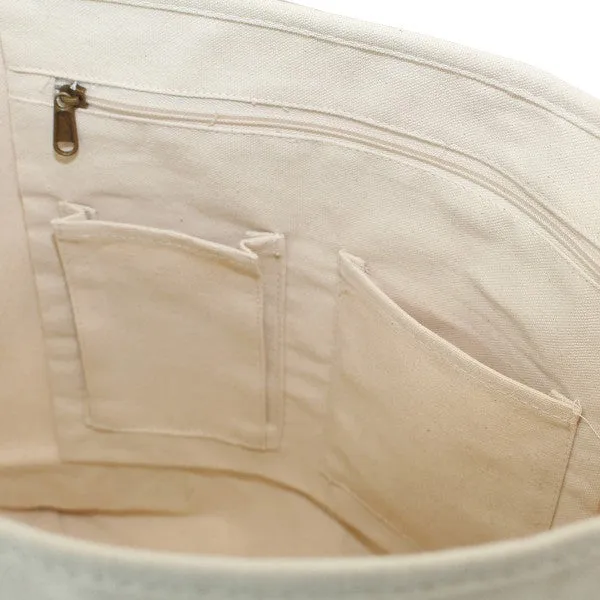 Monogrammed Essential Tote Natural