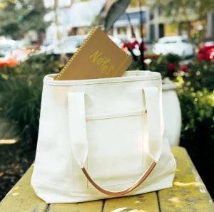 Monogrammed Essential Tote Natural
