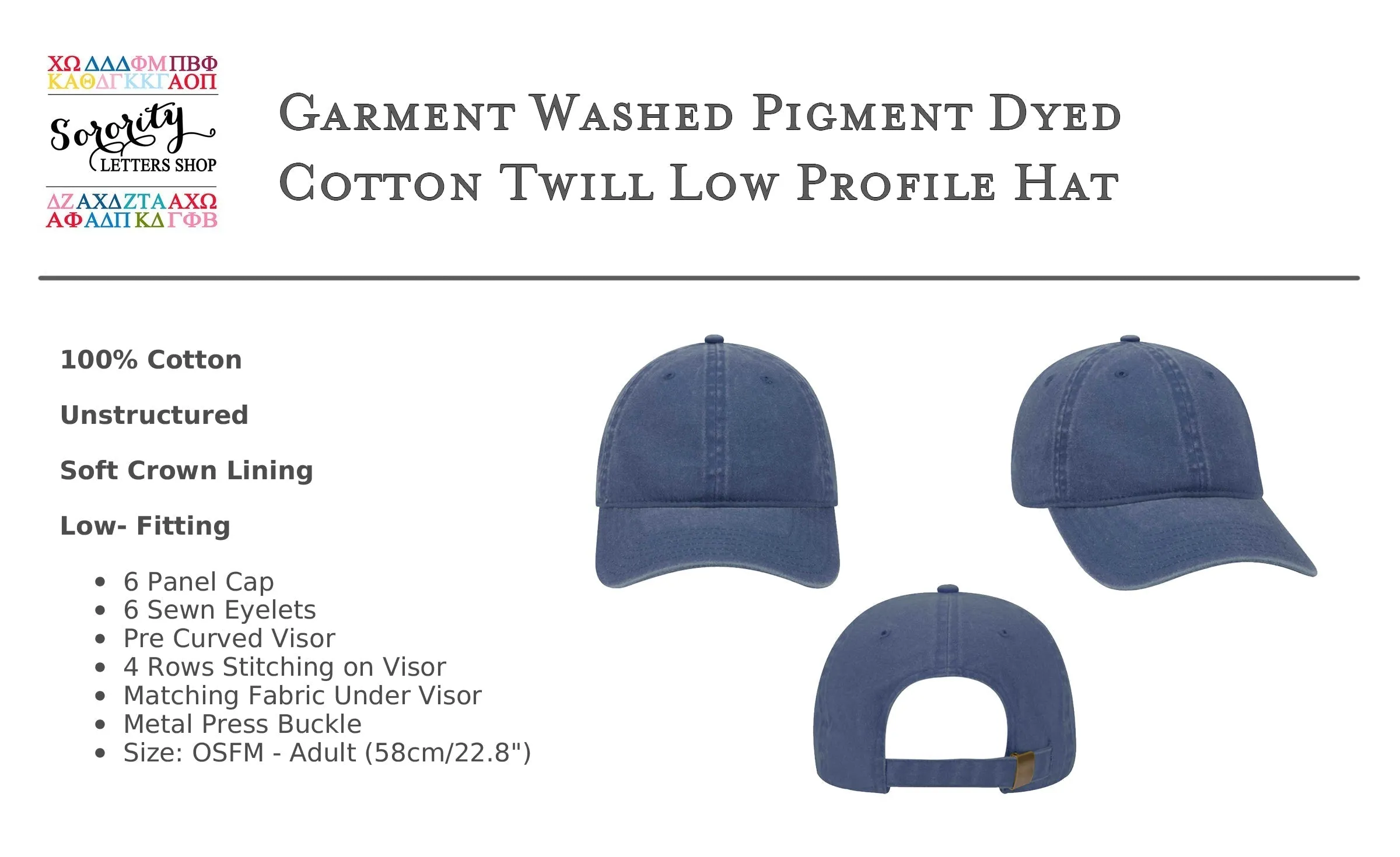 National Charity League Beach Washed Baseball Hat in Azaelia  - NCL Laguna Chapter