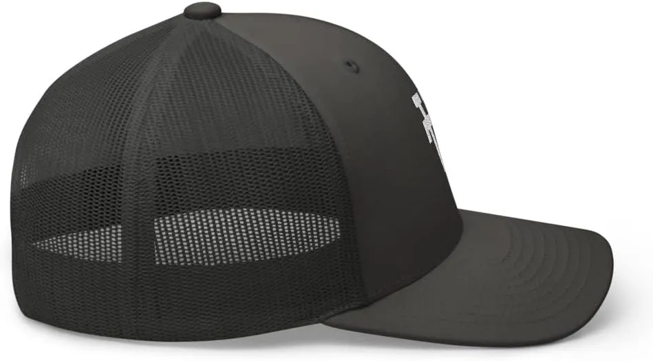 NG Upside Down LA Embroidered Curved Bill Trucker Hat Mid Crown Adjustable Los Angeles Cap
