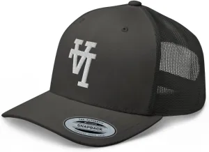 NG Upside Down LA Embroidered Curved Bill Trucker Hat Mid Crown Adjustable Los Angeles Cap