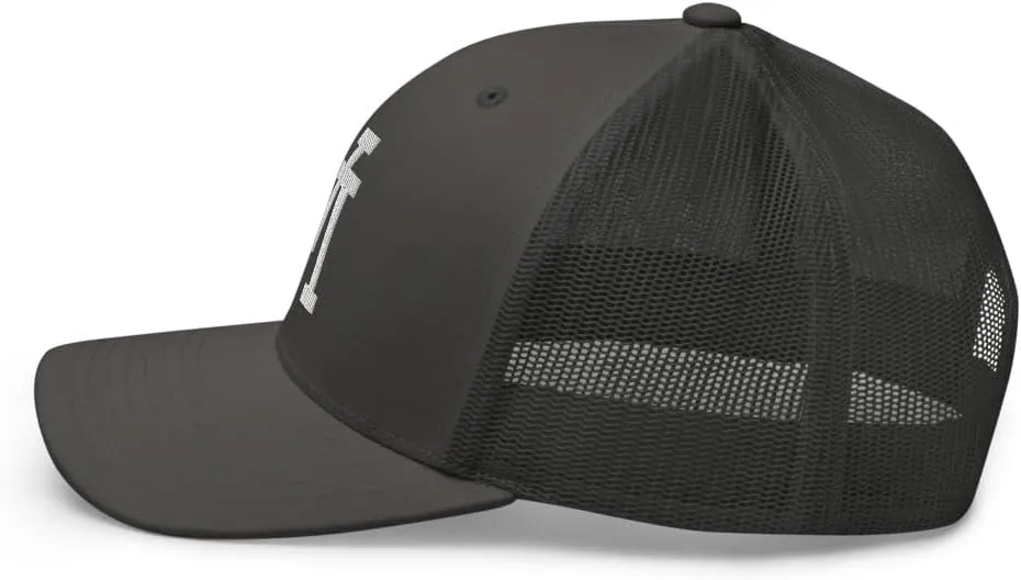 NG Upside Down LA Embroidered Curved Bill Trucker Hat Mid Crown Adjustable Los Angeles Cap