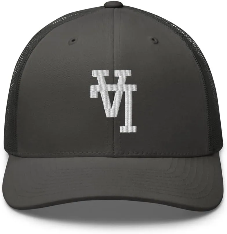 NG Upside Down LA Embroidered Curved Bill Trucker Hat Mid Crown Adjustable Los Angeles Cap