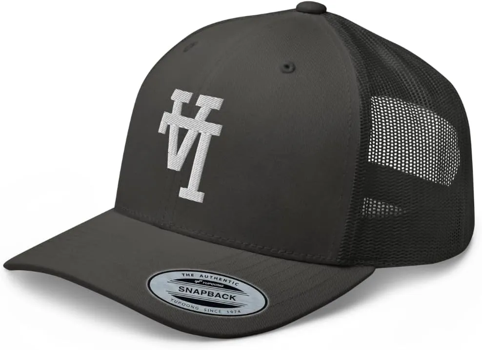 NG Upside Down LA Embroidered Curved Bill Trucker Hat Mid Crown Adjustable Los Angeles Cap