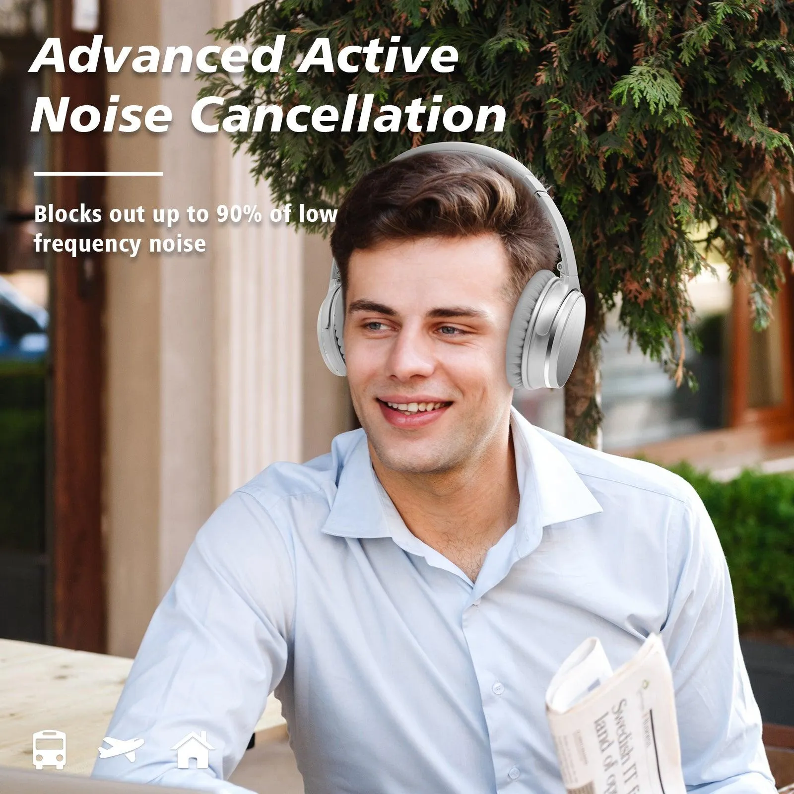 NiceComfort 25Pro - Lightweight ANC Headphones Bluetooth 5.3