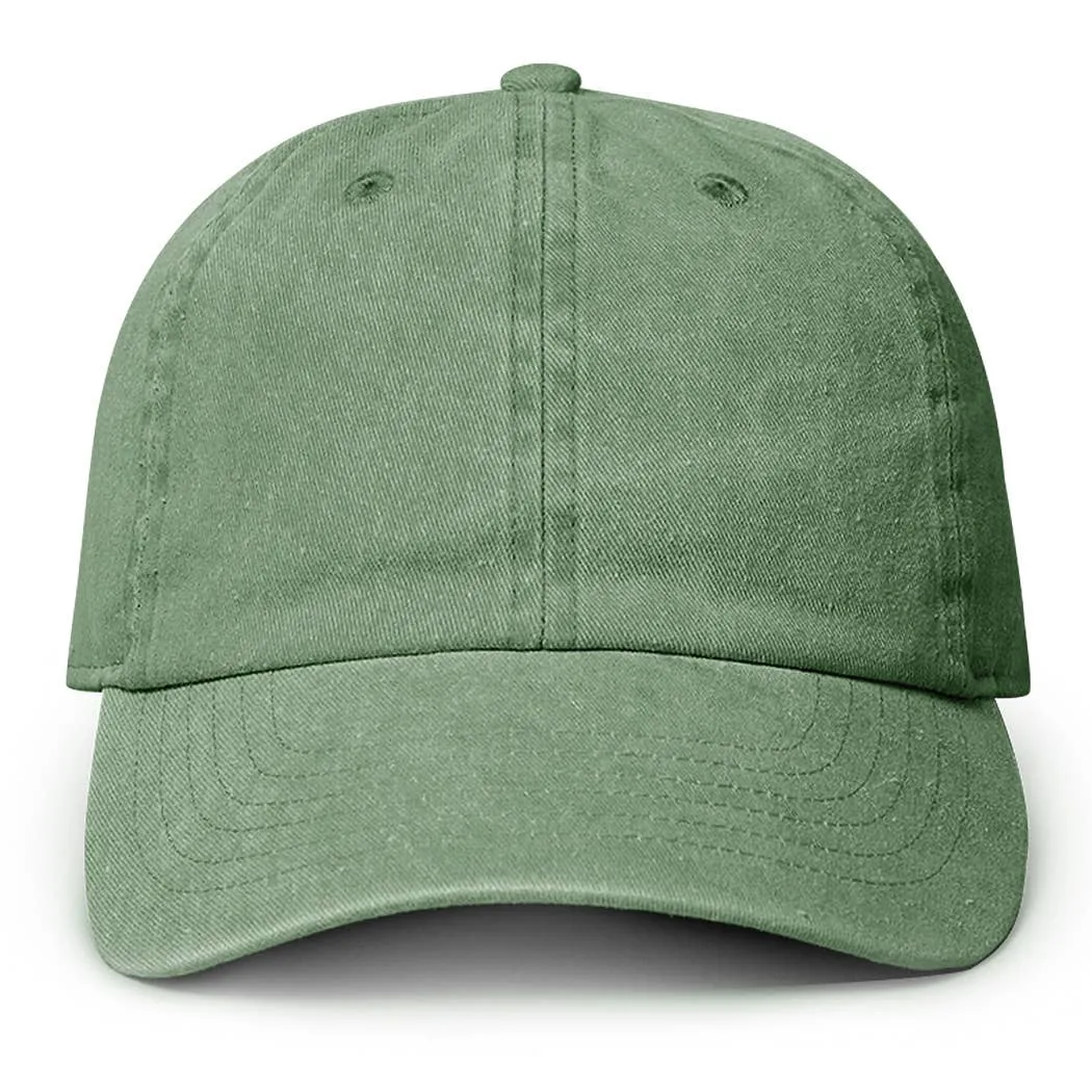 Pigment Dyed Cotton Baseball Dad Cap: KHAKI / ONE SIZE