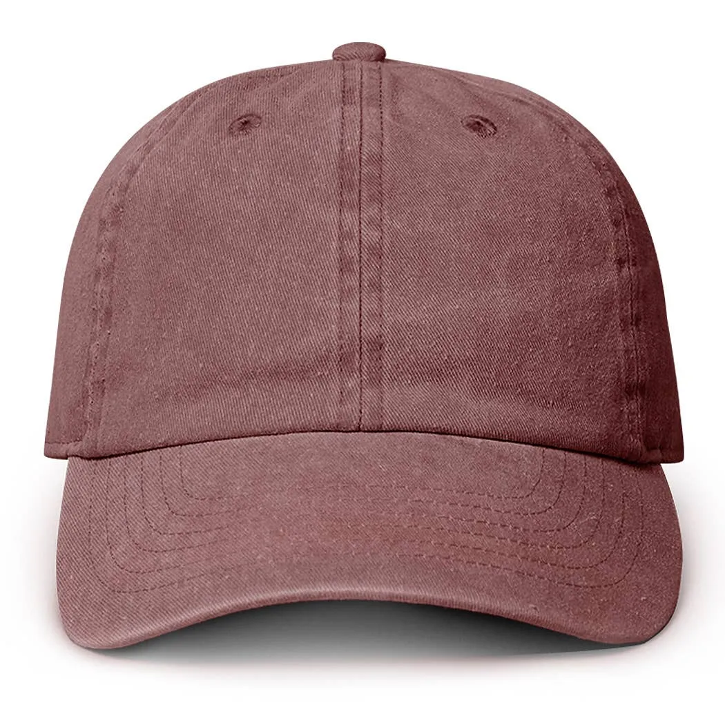 Pigment Dyed Cotton Baseball Dad Cap: KHAKI / ONE SIZE