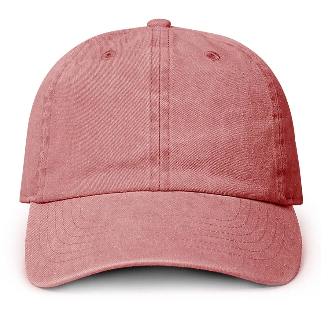 Pigment Dyed Cotton Baseball Dad Cap: KHAKI / ONE SIZE