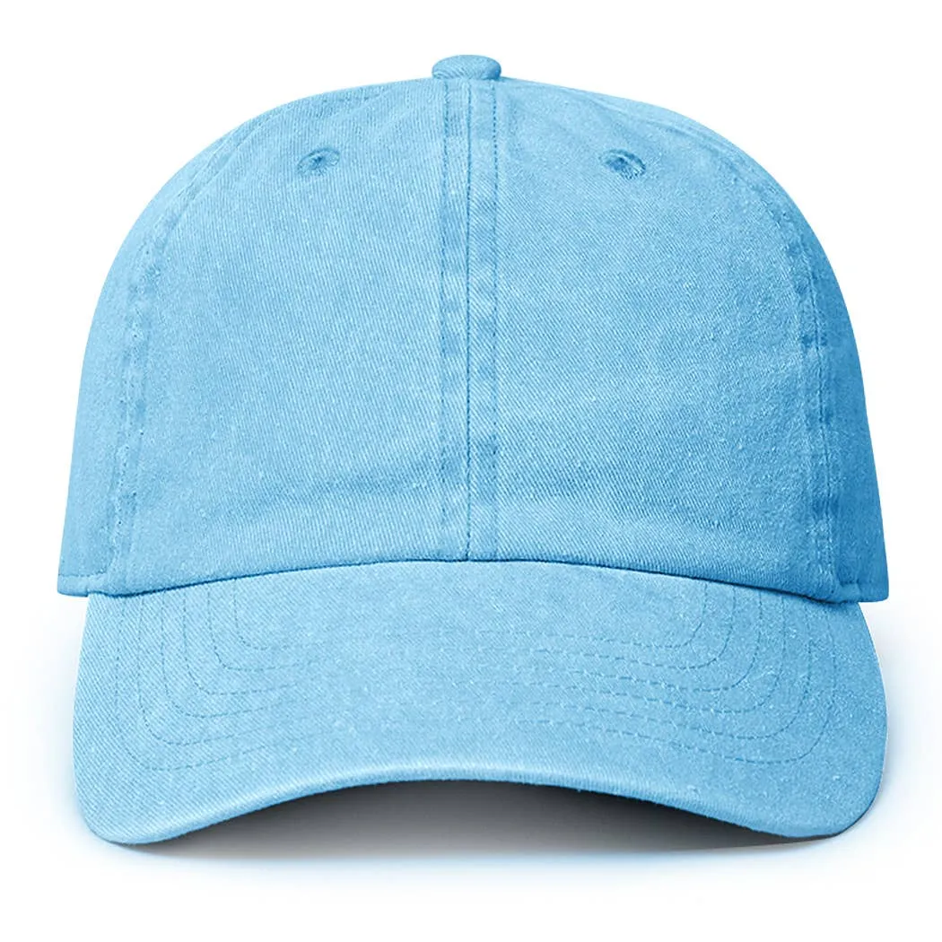 Pigment Dyed Cotton Baseball Dad Cap: KHAKI / ONE SIZE
