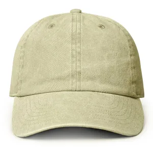 Pigment Dyed Cotton Baseball Dad Cap: KHAKI / ONE SIZE