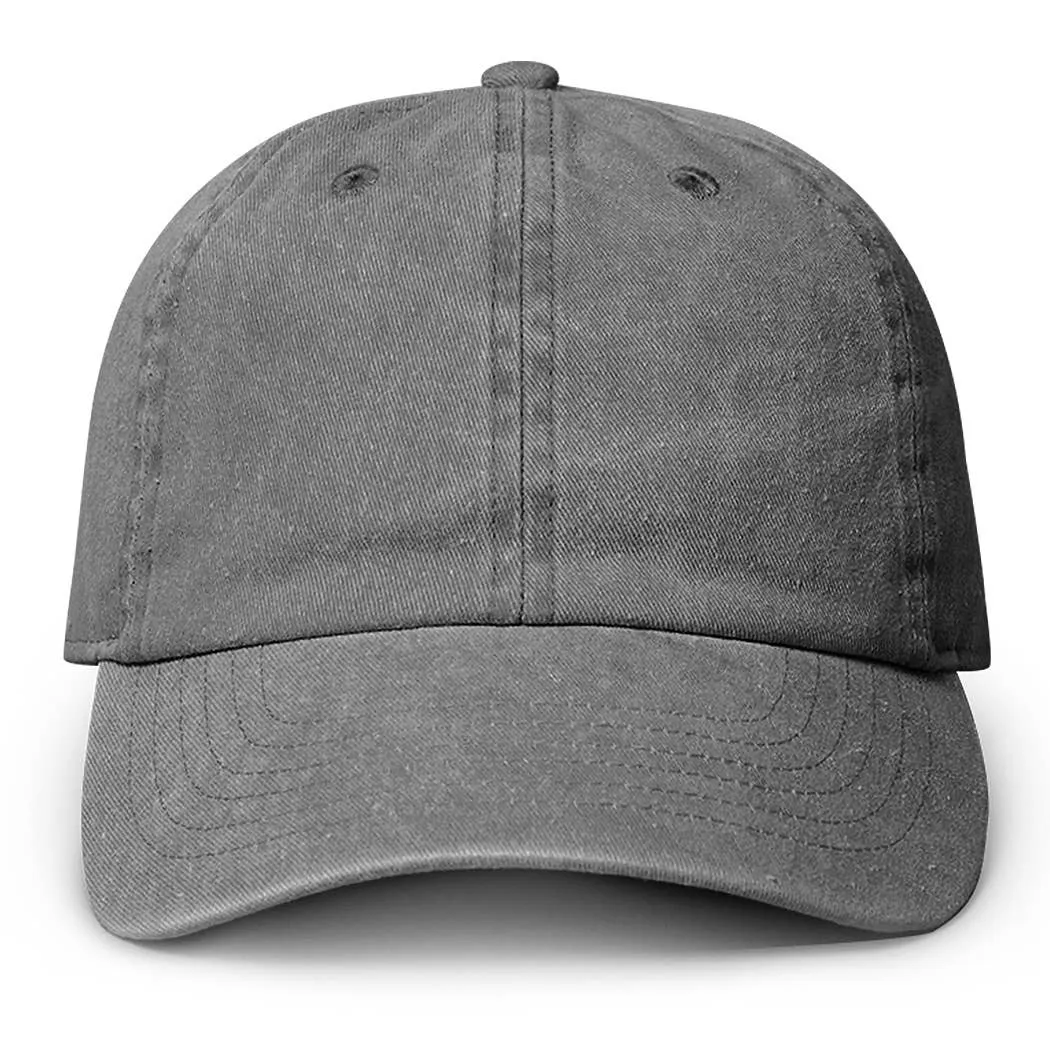 Pigment Dyed Cotton Baseball Dad Cap: KHAKI / ONE SIZE