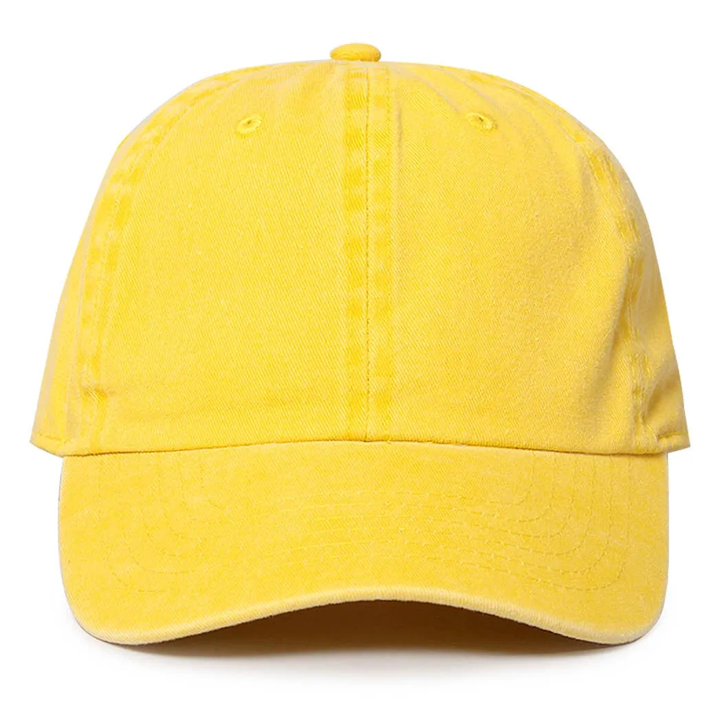 Pigment Dyed Cotton Baseball Dad Cap: KHAKI / ONE SIZE
