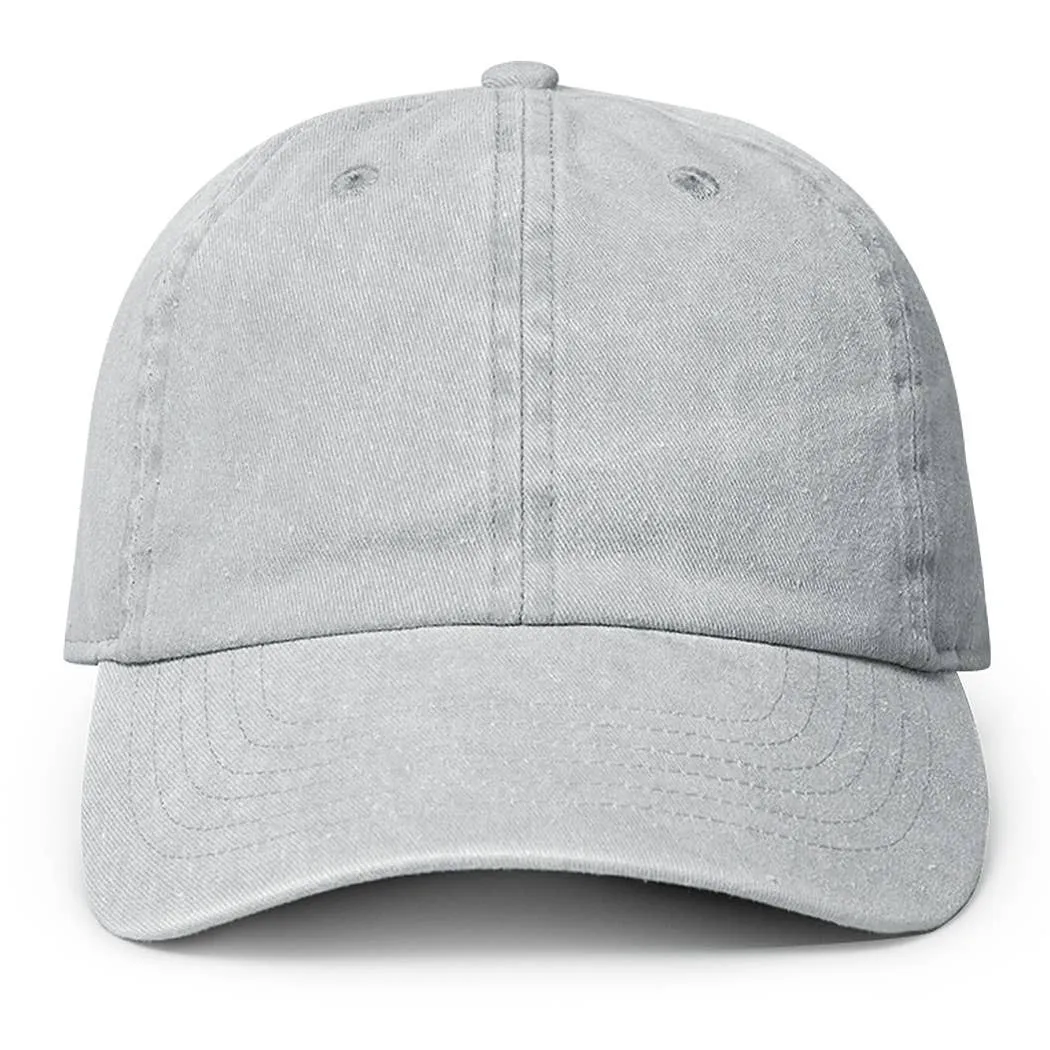 Pigment Dyed Cotton Baseball Dad Cap: KHAKI / ONE SIZE