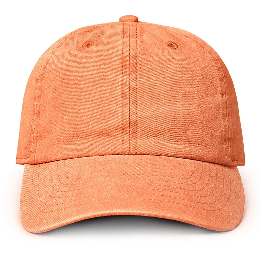 Pigment Dyed Cotton Baseball Dad Cap: KHAKI / ONE SIZE