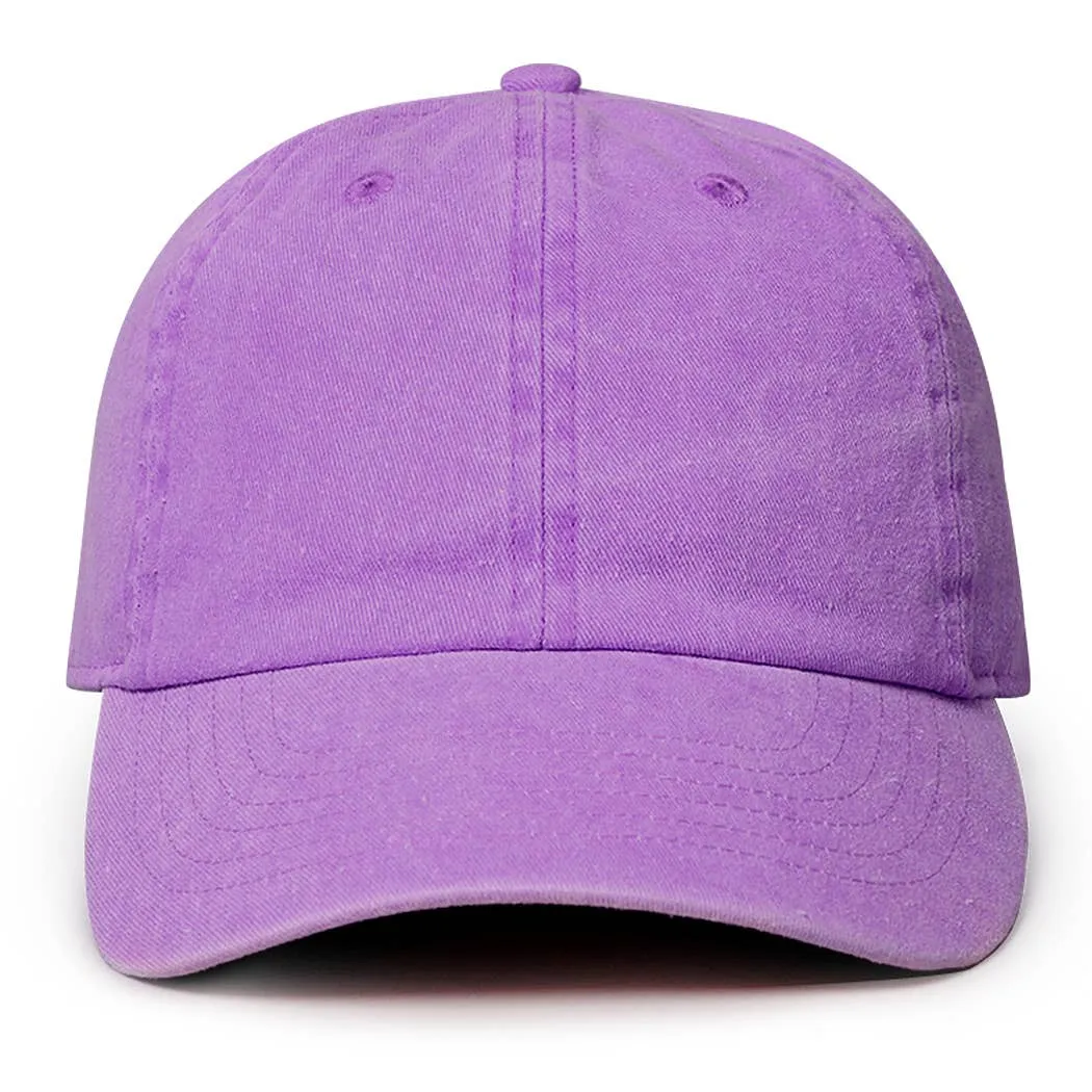 Pigment Dyed Cotton Baseball Dad Cap: KHAKI / ONE SIZE