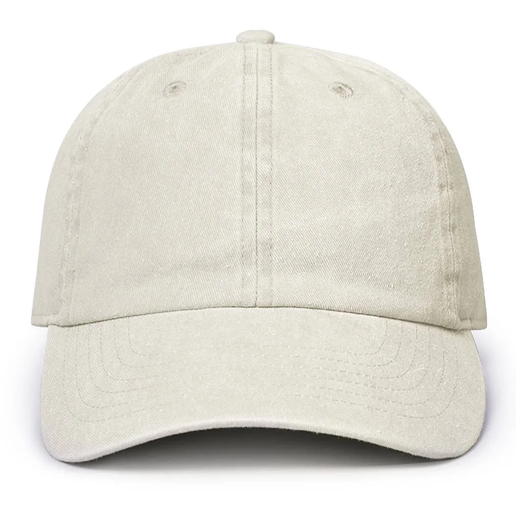 Pigment Dyed Cotton Baseball Dad Cap: KHAKI / ONE SIZE