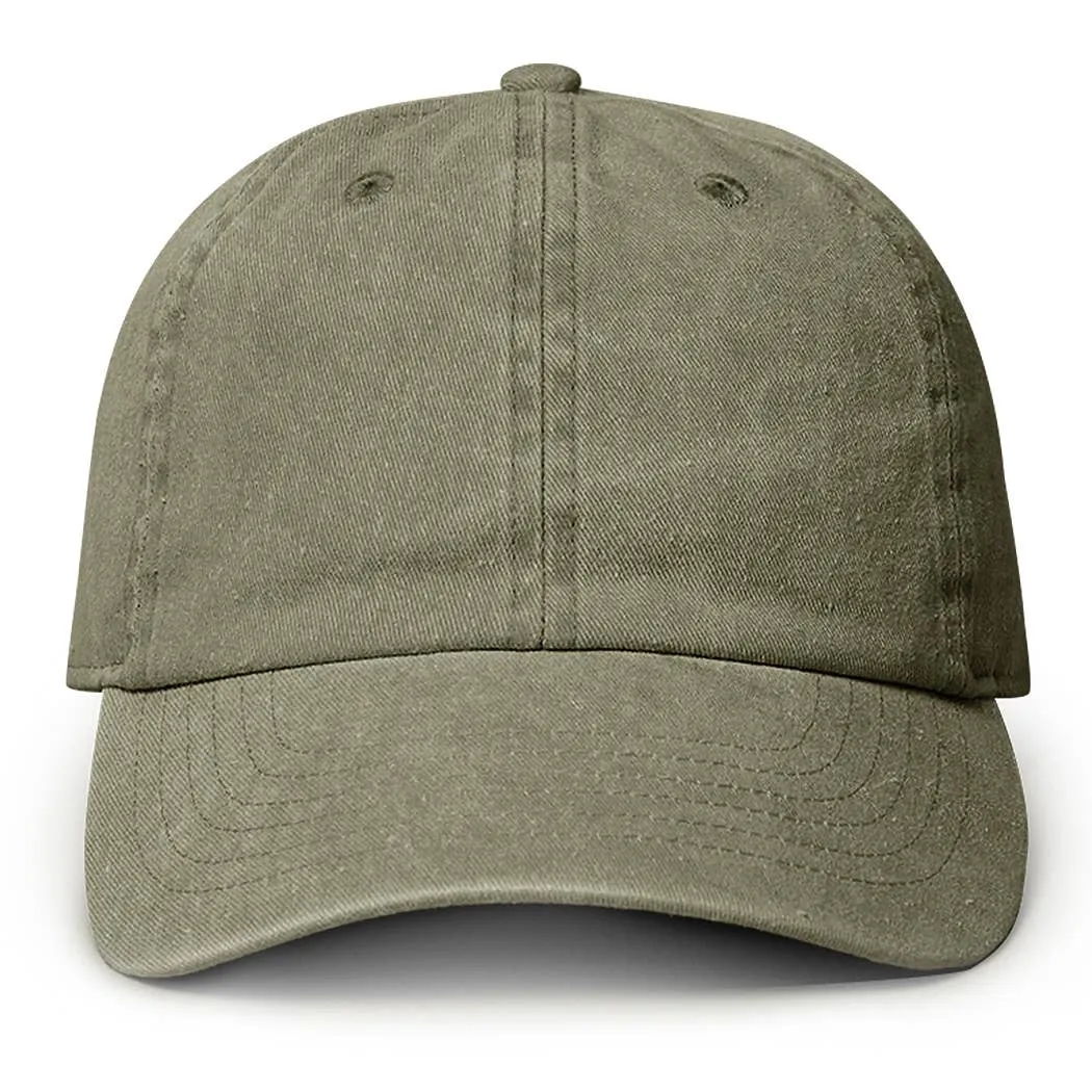Pigment Dyed Cotton Baseball Dad Cap: KHAKI / ONE SIZE