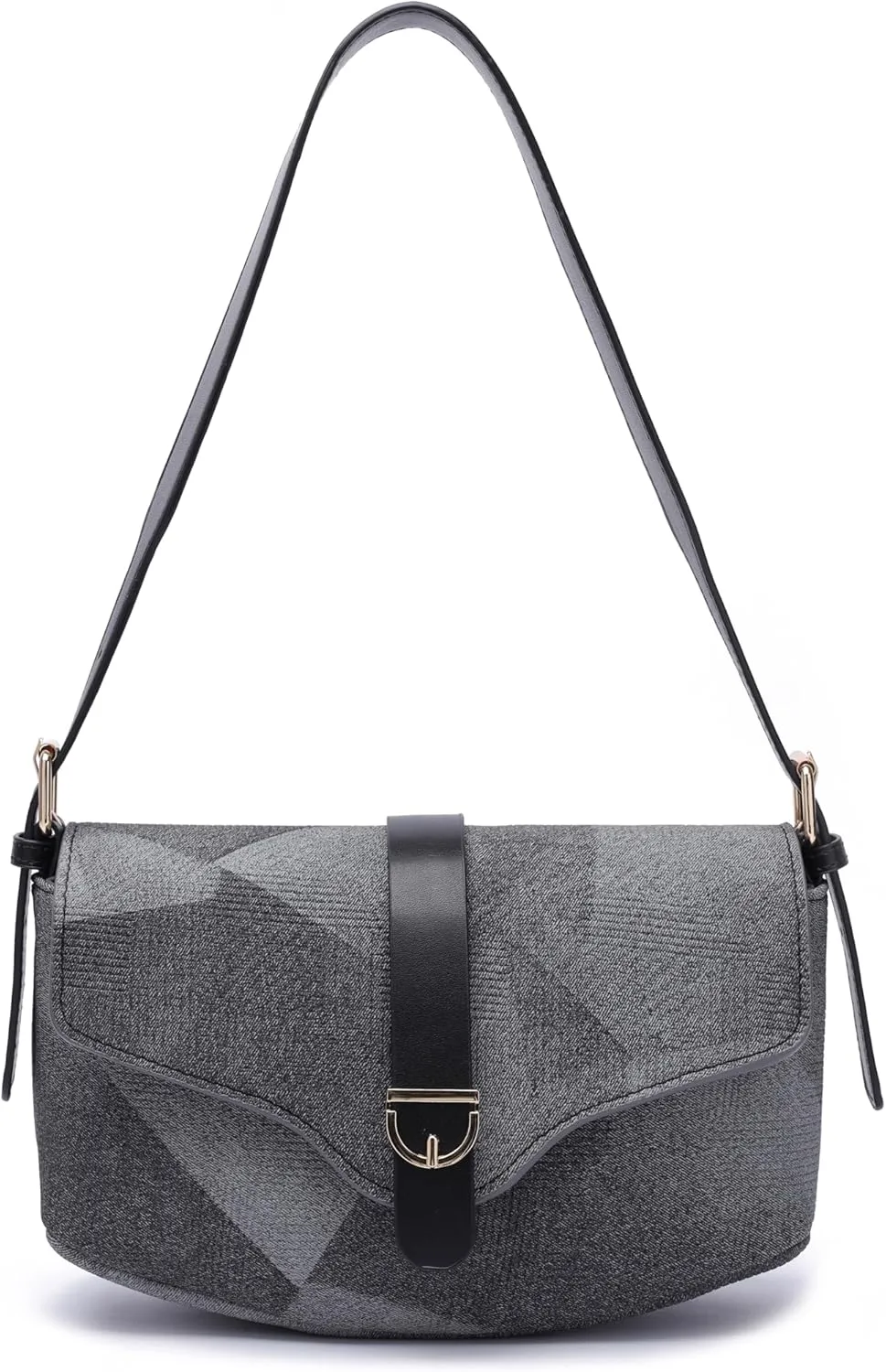 Prettyzys Shoulder Bag for Women Trendy Purse Hobo Tote Handbag Small Clutch Purse Vegan Leather With Adjustable Strap.