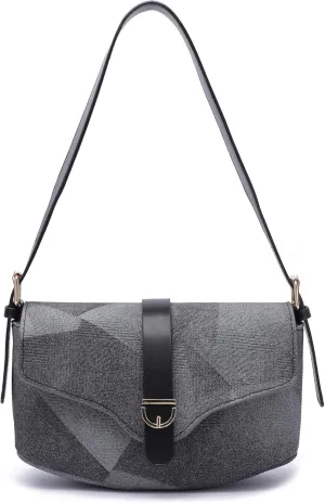 Prettyzys Shoulder Bag for Women Trendy Purse Hobo Tote Handbag Small Clutch Purse Vegan Leather With Adjustable Strap.