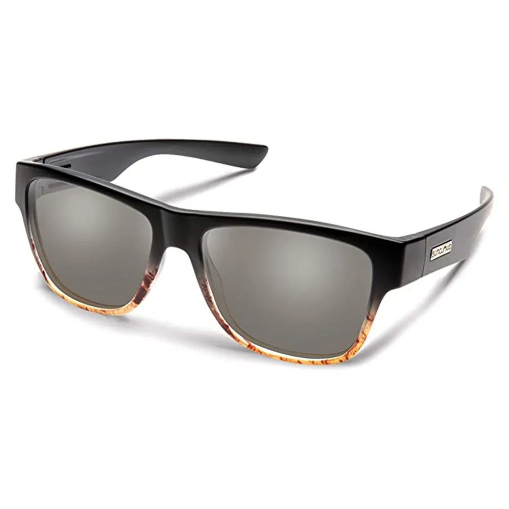 Suncloud Men's Matte Tortoise Fade Frame Gray Lens Polarized Redondo Sunglasses - 2032302VM56M9