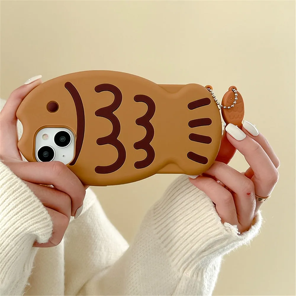 Taiyaki Kawaii Silicone iPhone Case Cover