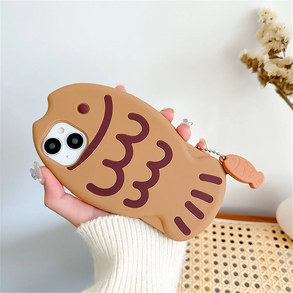 Taiyaki Kawaii Silicone iPhone Case Cover