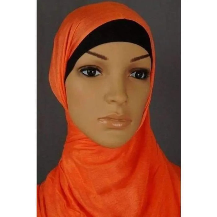 Tangerine Orange Cotton Fringe Hijab