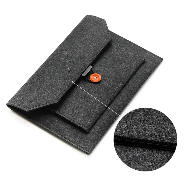 The Buttoned Wool Laptop Sleeve 13-inch