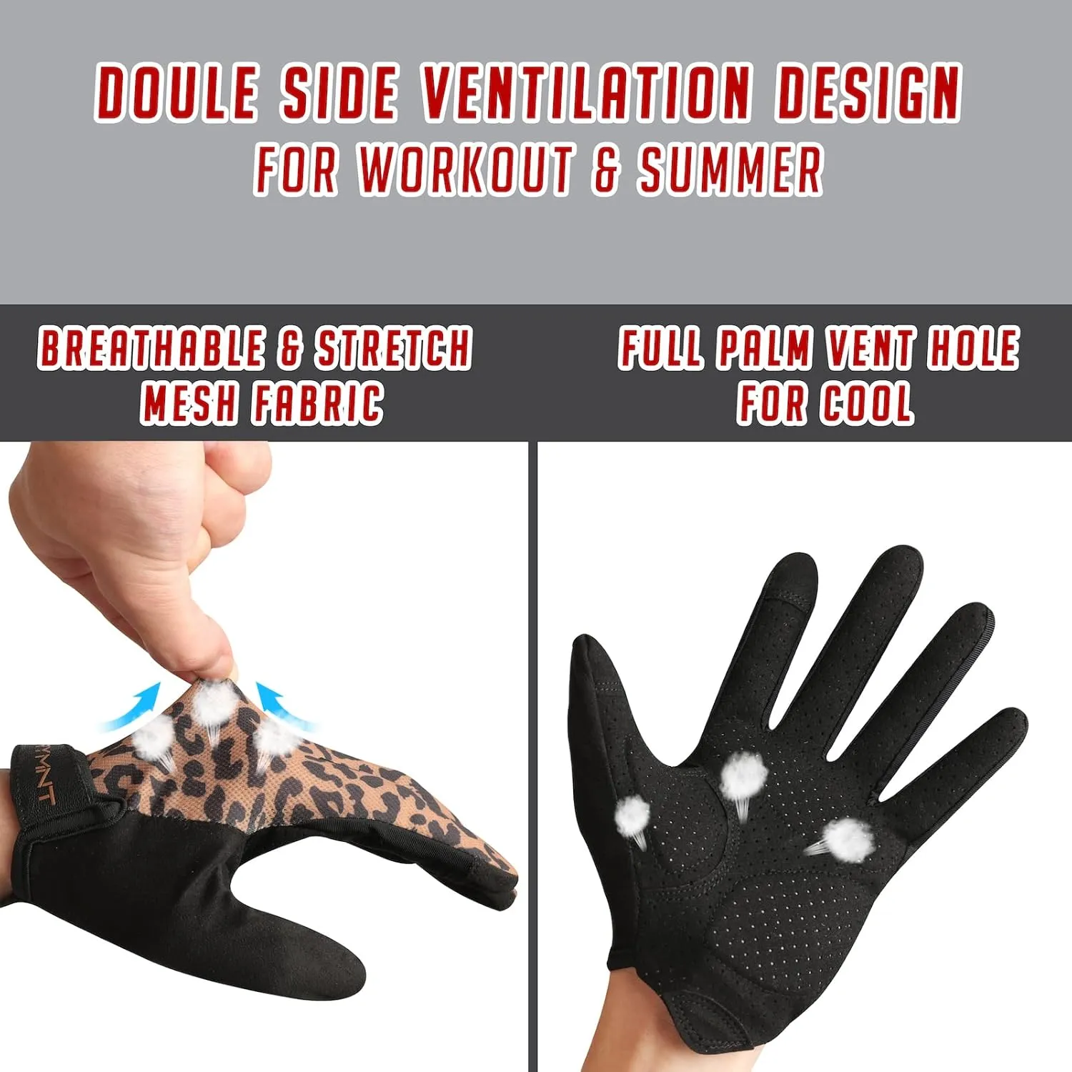 Ventilated Workout Gloves for Women Men Full Finger.Weight Lifting Gloves with Full Palm Vent & Breathable Mesh Back for Gym, Weightlifting, Fitness, Exercise,Training.Cycling