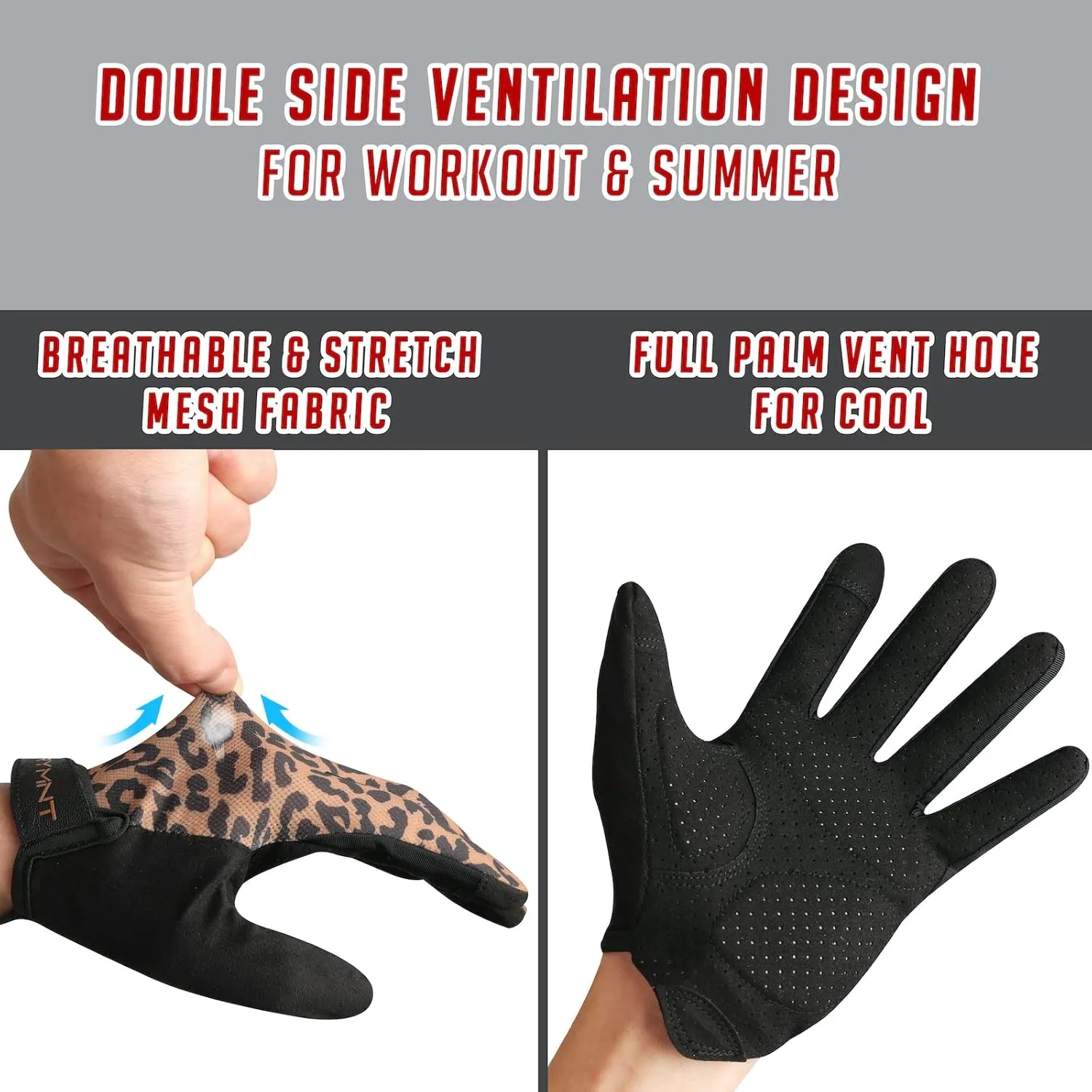 Ventilated Workout Gloves for Women Men Full Finger.Weight Lifting Gloves with Full Palm Vent & Breathable Mesh Back for Gym, Weightlifting, Fitness, Exercise,Training.Cycling
